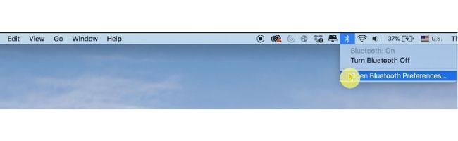 A Screenshot Of The Bluetooth Icon On Mac