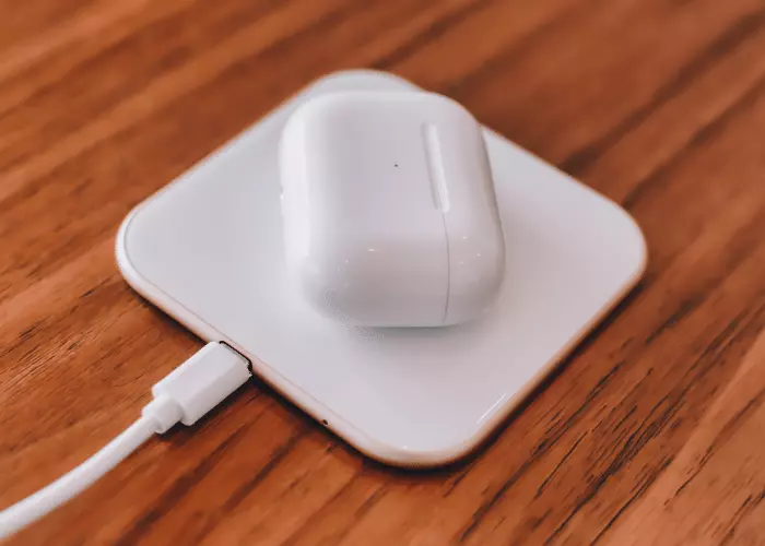 A Picture Of An AirPod Charging